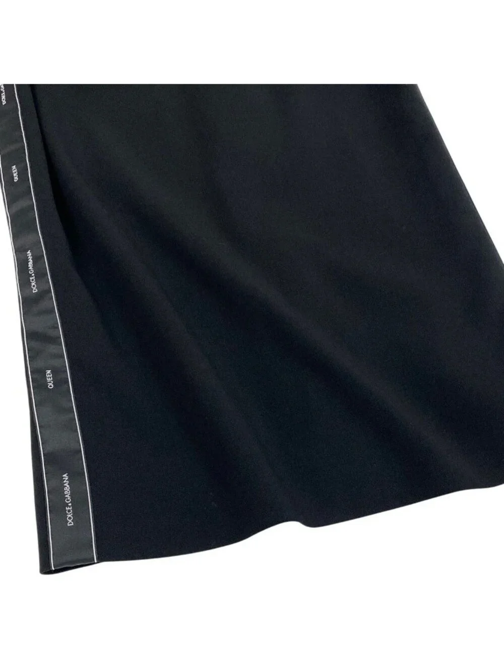 Dolce & Gabbana Long Skirt Side Line Black